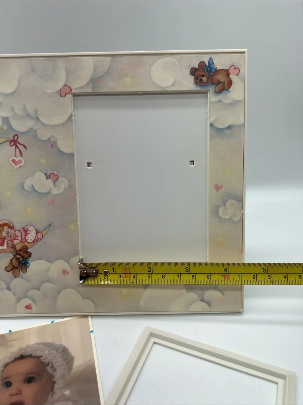 Ultra Frame Baby Nursery Picture Frame Moon Teddy Bear Clouds 5x3.5 Tabletop